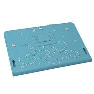 KAKA(TM) 3D Handmade Rhinestone Crystal PU Leather Stand Folding Protective Tablet Case Cover For Acer Iconia... N33