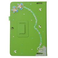KAKA(TM) 3D Handmade Rhinestone Crystal PU Leather Stand Folding Protective Tablet Case Cover For Acer Iconia... N36