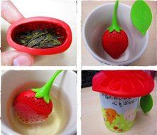 Dealglad New 3pcs Cute Reusable Strawberry Silicone Herbal Spice Tea Leaf Infuser Strainer Filter Bag Tea Ball... N2