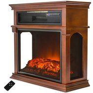 AKDY 29" Adjustable Setting Freestanding Tempered Glass Electric Fireplace Heater w/ Remote Control N4