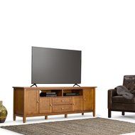 Simpli Home Warm Shaker TV Media Stand for TVs up to 52&quot;, Honey Brown N3