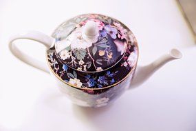 Maxwell &amp; Williams William Kilburn Midnight Blossom 38floz Ceramic Teapot