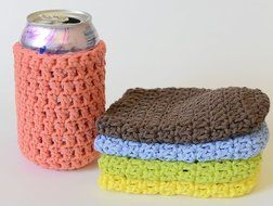 Crochet Can Cozy - Football Gift - Beer Can Sleeve N3