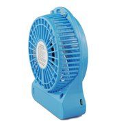 NewSilkRoad Mini Handy Portable USB Rechargeable Emergency Fan 4 blades 3 Speeds Led Light with 18650 Battery... N7