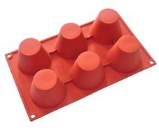FOUR-C Cake Tools Silicone Baking Molds Cupcake Bakeware Color Purplish Red
