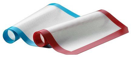 Silicone Baking Mat, Non-Stick Cooking Mat - 2 Pack (red+blue) 11.5X16.5