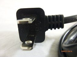 12 Ft foot USA 2 pin Male to 90 Degree Right Angled IEC 320 C7 AC Power Supply Cord cable For Samsung TV's