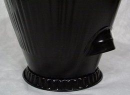 Deluxe Fireplace Hearth Ash Coal Hod Bin Bucket Carrier &amp; Shovel Set - BLACK