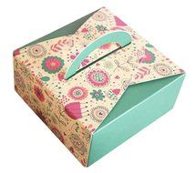 Set Of 10 Colorful Square Cute Cookies Box Package Biscuit Box Orange