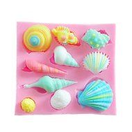Yunko Silicone Ocean Shell Shape Fondant Silicone Sugar Craft Molds DIY Cake Decorating