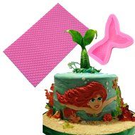 Mujiang Mermaid Scales Mat Silicone Jelly Sugar Chocolate Fondant Molds Mermaid Tail
