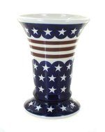 Polish Pottery Stars &amp; Stripes Small Vase