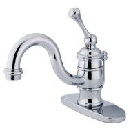 Kingston Brass KB3401BL Victorian 4-Inch Centerset Lavatory Faucet, Polished Chrome with Metal lever handle by...
