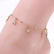 Charm Starfish Chain Anklet Women Gold Bracelet Barefoot Sandal Foot Jewelry N5