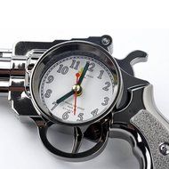 C-Pioneer Novelty Pistol Gun Shape Alarm Clock Desk Table Home Office Decor Gifts N7