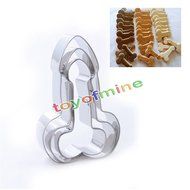 3Pcs Stainless Steel Penis Cookies Cutter Baking Biscuit Fondant Cake Mold Set