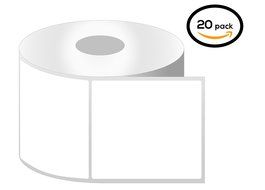 1 Inch Core - 1 x 1 Zebra Compatible Direct Thermal Labels 20 Rolls for Zebra Desktop Printer GC420d GC420t GK420d... N4