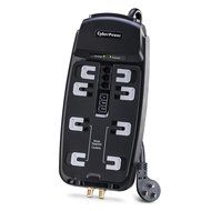 CyberPower CSHT808TC Home Theater 8-Outlets Surge Suppressor 8FT Cord and AV protection 2850 Joules N5