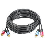 SHD 2 RCA Cable Stereo Audio 2RCA Male to 2RCA Male Premium Sound Quality OFC Conductor Dual Shielding Gold Plated... N13