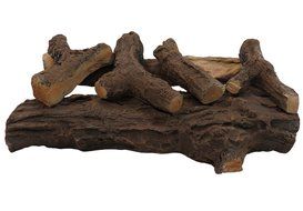 Moda Flame 22&quot; Oak Ceramic Fireplace Gas Logs - 6 Piece