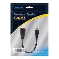 MEALINK High Speed 90 Degree Mini HDMI To HDMI Female Cable Adapter HDMI Ver1.4 3D for Digital Camera Tablet 15CM... N8