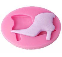 FOUR-C Cup Cake Mold Shoes Decor Silicone Mould Color Pink