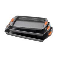 Rachael Ray Oven Lovin' Nonstick Bakeware 3-Piece Baking and Cookie Pan Set N7