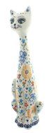 Polish Pottery Butterfly Large Cat