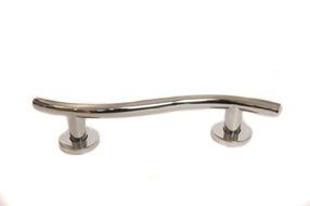 CSI Bathware BAR-WAVE24 Stainless Steel 24-Inch Wave-Shaped Grab Bar, Decorative Grab Bar, Concealed Flanges,...