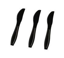 Fineline Settings Extra Heavy Cutlery Black Knives, Bulk Pack 1000 Pieces