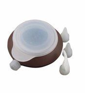 Autek Silicone Macaron Baking Decorating Pen Pastry Cream Cake Muffin 3 Nozzle Set Kit