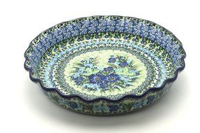 Polish Pottery Baker - Pie Dish - Fluted - Unikat Signature U4629