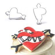 Stainless Steel Arrow Heart Cookie Cutter Cake Baking Mold shopping N2