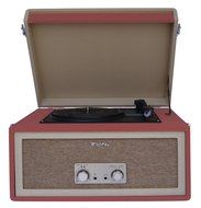 TechPlay CTA99 Blue 3speed portable turntable with matching stand. AUX in and Headphone jack and built-in speakers. N3