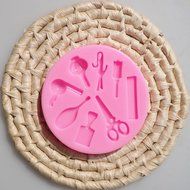 BleuMoo Hair Dressing tools Shape Silicone 3D Mold Cookware Dining Bar N3