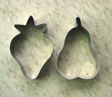 Lariy Fruit strawberry pear fondant pastry baking metal stainless cookie cutter set