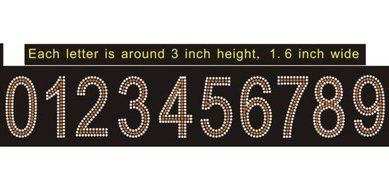 hot fix rhinestone motif,RHINESTONE IRON HEAT TRANSFER CAPITAL ALPHABET LETTERS and Numbers (LETTER STYLE 2) N5