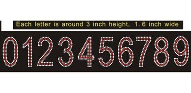 hot fix rhinestone motif,RHINESTONE IRON HEAT TRANSFER CAPITAL ALPHABET LETTERS and Numbers (LETTER STYLE 2) N6