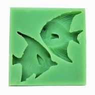 Wholeport 2 Fishes Fondant and Gum Paste Mold Silicone Clay Molds Jewelry Molds Cake Decoration Supplies Candy...