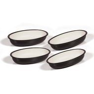 Ovenex 24 oz. Oval Ceramic Baking &amp; Serving Dish &ndash; 4 Pack (Sky Blue) N3