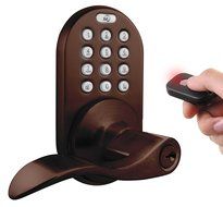 MiLocks XKL-02OB Digital Lever Handle Door Lock with Keyless Entry via Remote Control and Keypad Code for Interior...