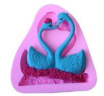 Silicone Chocolate Mould Double Swan Cake Decoration Mold Bakeware Cooking Tools Kitchen Accessories