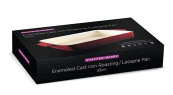 Shaffer-Berry Enameled Cast Iron Baking Dish 13 Inch - Red