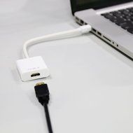 GANA Mini DisplayPort (DP) Male To Female Adapter Cable (Mini DP to HDMI 10ft Black) N17