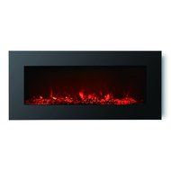 HomCom 40&rdquo; LED Wall Mounted Electric Fireplace w/Remote - Black