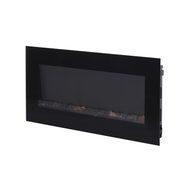 HomCom 40&rdquo; LED Wall Mounted Electric Fireplace w/Remote - Black N3
