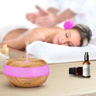 Aromatherapy Essential Oil Diffuser - 300ml Aroma Essential Oil Cool Mist Humidifier with Adjustable Mist Mode... N4