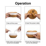 Aromatherapy Essential Oil Diffuser - 300ml Aroma Essential Oil Cool Mist Humidifier with Adjustable Mist Mode... N5