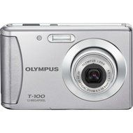 Olympus T-100 12MP Digital Camera with 3x Optical Zoom and 2.4 inch LCD (Silver) (Old Model)