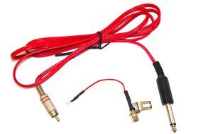 AmeriVolt Tattoo Gun Machine RCA Jack Conversion Kit Plug Adaptor &amp; Clip Cord Set N2